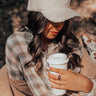 Coffee And Casual Sherpa Baseball Cap In Ivory Image - 1