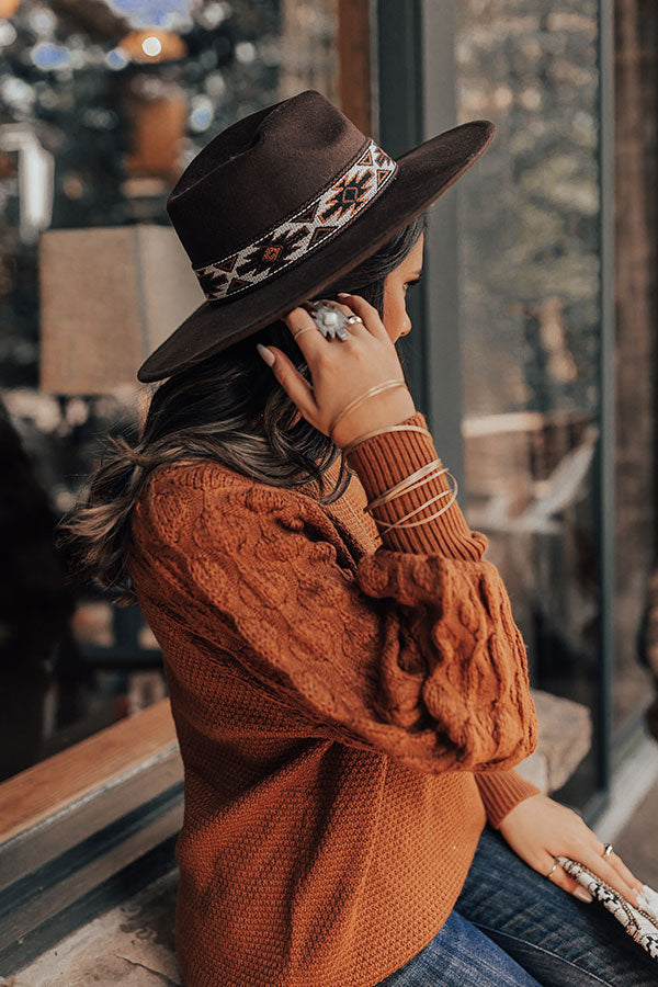Autumn Sunshine Felt Fedora In Espresso