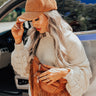Coffee And Casual Sherpa Baseball Cap In Camel Image - 1