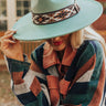 Autumn Sunshine Felt Fedora In Turquoise Image - 1