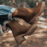 The Parke Faux Suede Boot in Brown Image - 1
