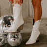 The Beau Faux Leather Cowboy Boot In Ivory Image - 1
