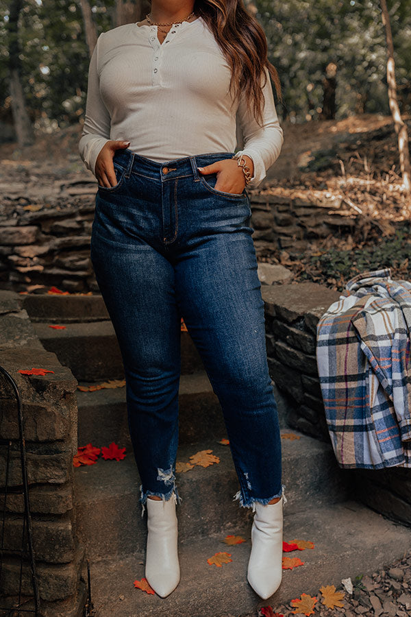 Judy Blue The Keats Midrise Distressed Ankle Skinny Curves Image - 1