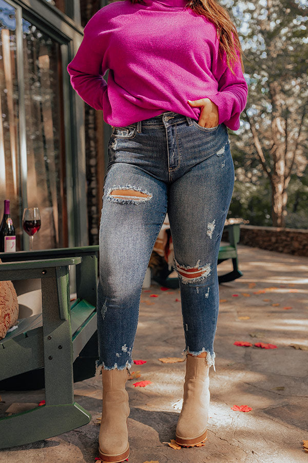 Judy Blue The Coop Midrise Distressed Ankle Skinny Curves Image - 1