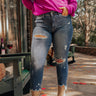 Judy Blue The Coop Midrise Distressed Ankle Skinny Curves Image - 1