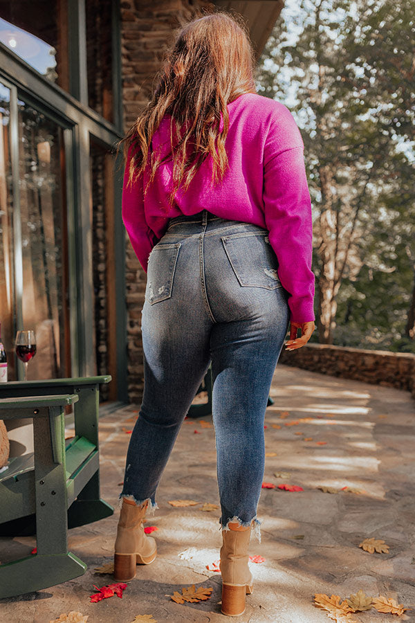 Judy Blue The Coop Midrise Distressed Ankle Skinny Curves Image - 4