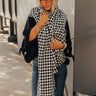 Autumn Sunshine Houndstooth Scarf In Black Image - 1