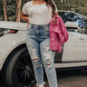 Judy Blue The Tripper High Waist Distressed Ankle Skinny Curves Image - 1