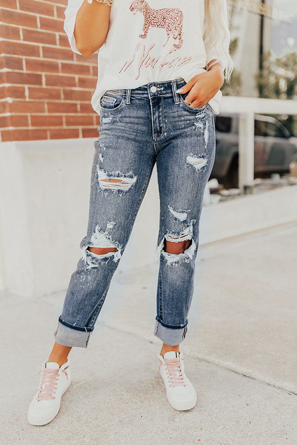 Judy Blue The Perez Midrise Distressed Jean - Impressions Online Boutique