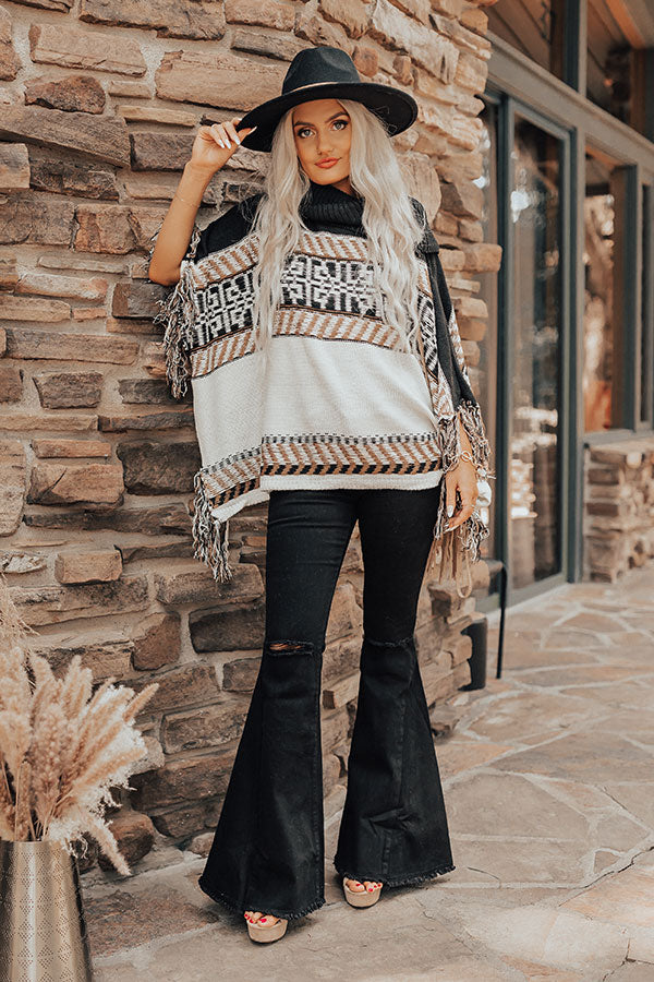 Smooth Terrain Fringe Poncho Image - 1