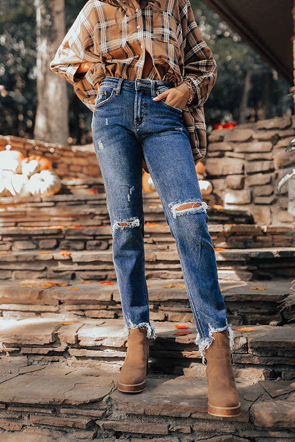 The Griffen High Waist Distressed Ankle Jean Image - 1