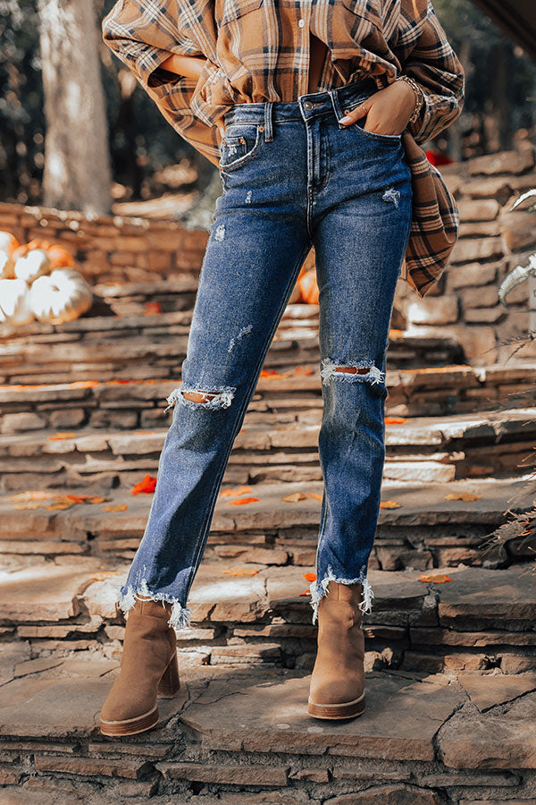 The Griffen High Waist Distressed Ankle Jean Image - 4