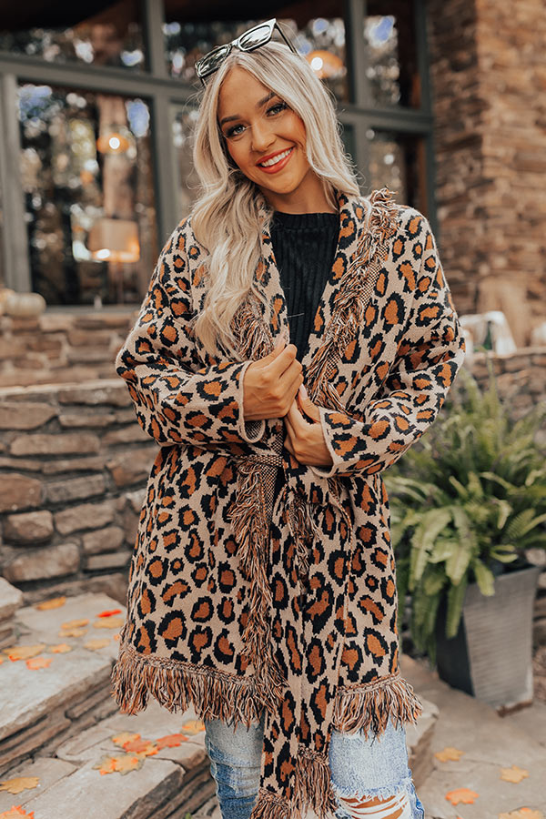 Seasonal Treats Leopard Cardigan Image - 3