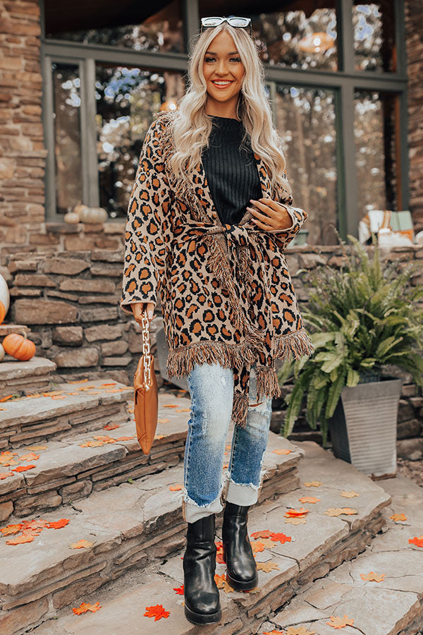 Seasonal Treats Leopard Cardigan Image - 2