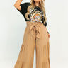 The Letha High Waist Pants In Khaki Curves Image - 1