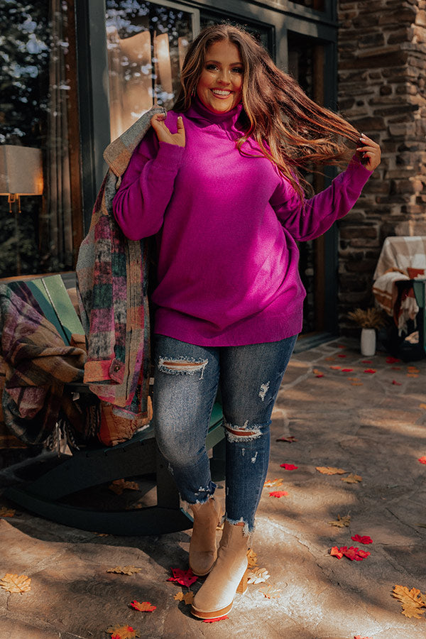 Lodge Getaway Tunic Sweater in Orchid Curves Image - 1