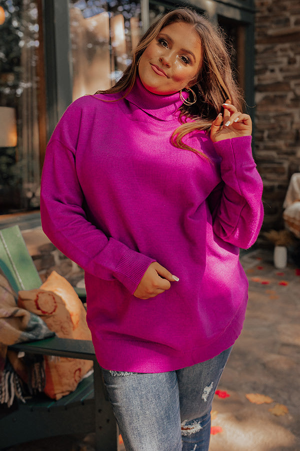 Lodge Getaway Tunic Sweater in Orchid Curves Image - 2