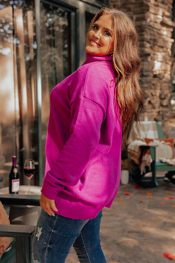 Lodge Getaway Tunic Sweater in Orchid Curves Image - 3