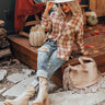 Overcome The Odds Flannel In Rust Image - 1