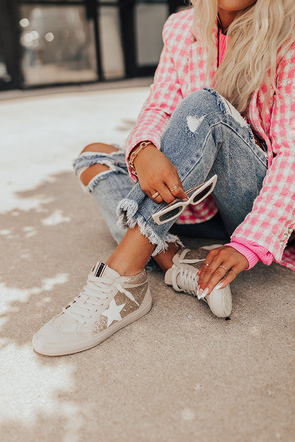 The Glee Vintage Sneaker in Gold Image - 1