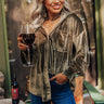 Seasonal Sweetness Velvet Button Up In Olive Image - 1
