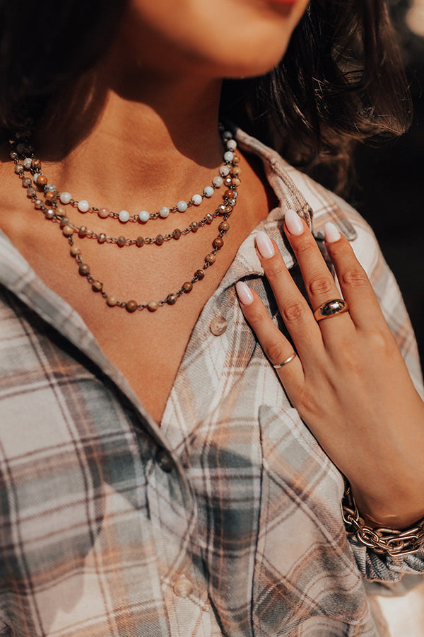 Figure It Out Semi Precious Layered Necklace