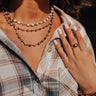 Figure It Out Semi Precious Layered Necklace Image - 1