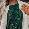 Casual Chats Semi Precious Layered Necklace in Green Image - 1