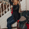 Splash Of Luxury Sequin Blazer In Black Curves Image - 1