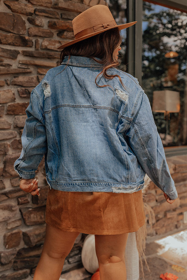 Risen Blue Jean Dream Denim Jacket Curves Image - 4