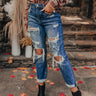 Risen The Casa High Waist Distressed Jean Image - 1