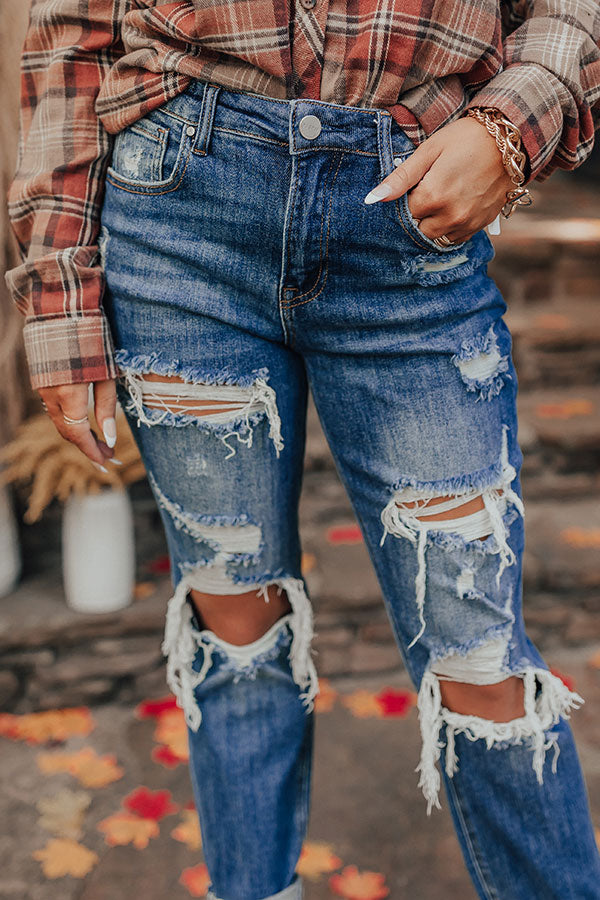 Risen The Casa High Waist Distressed Jean Image - 3