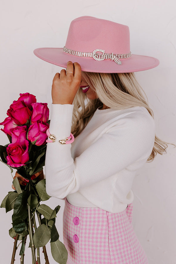 Everyday Rumors Felt Fedora In Pink