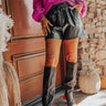 The Gibby High Waist Faux Leather Shorts In Black Image - 1