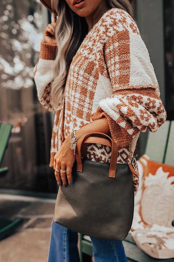 Come Pick Me Up Faux Leather Crossbody In Olive Image - 2