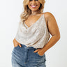 Light The Way Sequin Tank In Champagne Curves Image - 1