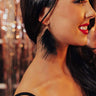 Down To Disco Feather Earrings In Black Image - 1