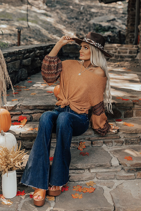 Seasonal Treats Waffle Knit Top Image - 3