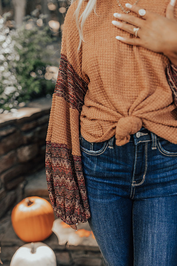 Seasonal Treats Waffle Knit Top Image - 5