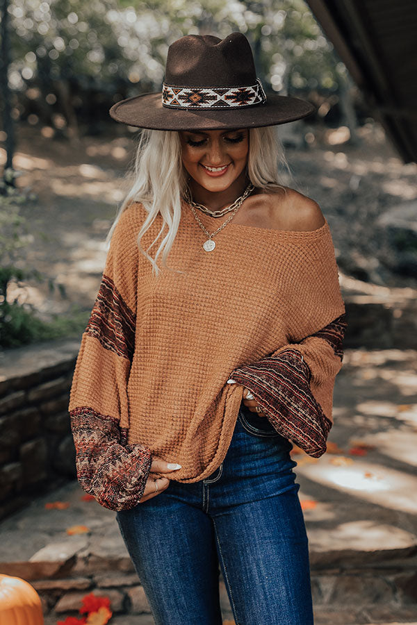 Seasonal Treats Waffle Knit Top Image - 1
