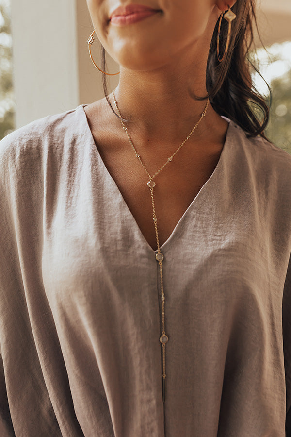 Tuscan Vibes Lariat Necklace Image - 1