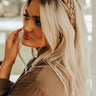 Boston Nights Faux Leather Headband In Taupe Image - 1