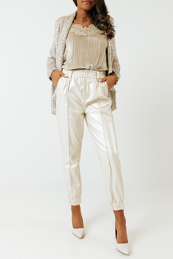 Chardonnay Please Faux Leather Pants