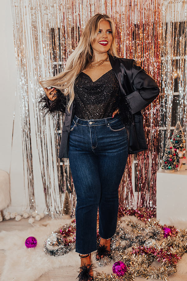 Light The Way Sequin Tank In Black Curves Image - 3