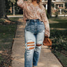 Risen The Moss High Waist Distressed Jean Curves Image - 1