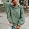 Apple Picking Pretty Knit Sweater In Green Image - 1