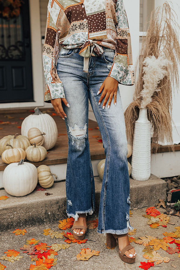Risen The Fleetwood High Waist Distressed Flare Image - 2
