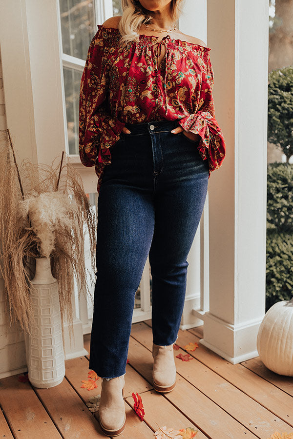 Risen The Gallop Midrise Relaxed Jean Curves Image - 1