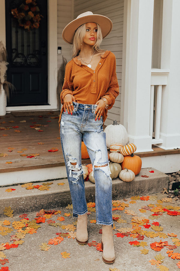 Risen The Moss High Waist Distressed Jean Image - 1