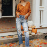 Risen The Moss High Waist Distressed Jean Image - 1